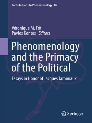 cover image of Phenomenology and the Primacy of the Political